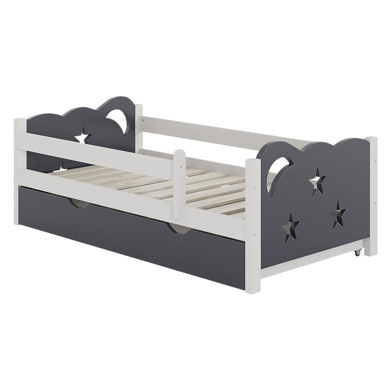 foto del prodotto livinity letto per bambini jessica, grigio, 70x140 cm con cassetto, senza materasso, vitalispa