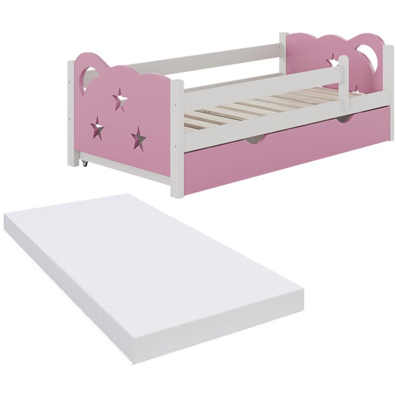 foto del prodotto livinity letto per bambini jessica, rosa, 70x140 cm con cassetto, senza materasso, vitalispa