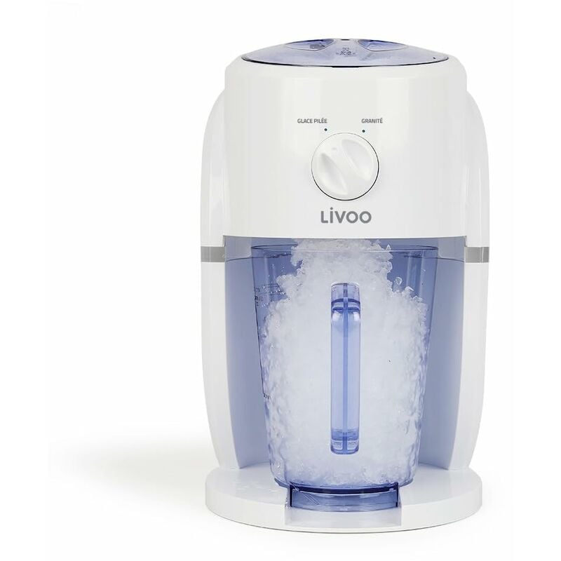 foto del prodotto livoo apparecchio 2 in 1 granit e ghiaccio tritato dom430, alloy steel, bianco