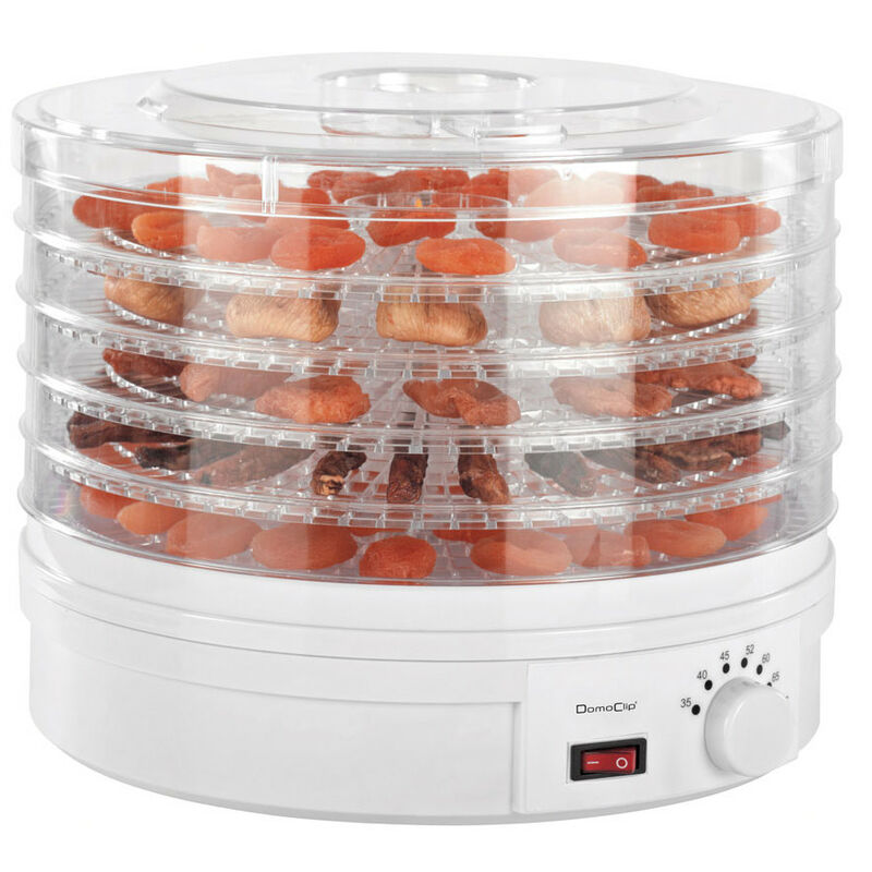 foto del prodotto livoo essiccatore per frutta e verdura a 5 vassoi 245w dom202 domoclip