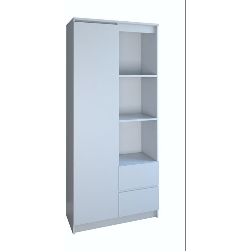 foto del prodotto livorno libreria 7 nicchie 2 cassetti scrivania camera 180x80x35 mobile contenitore librerie decorative