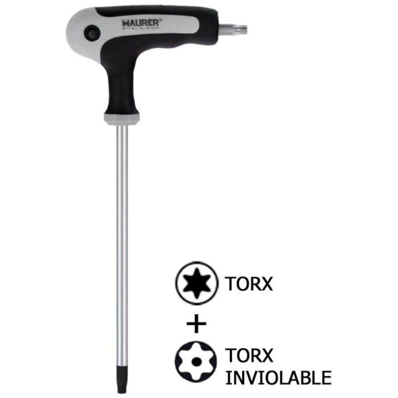foto del prodotto llave torx maurer con mango '''t''' t30 inviolable