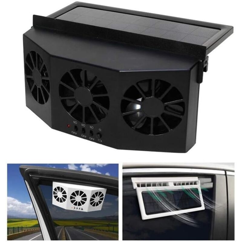 foto del prodotto lling ventola di scarico per auto ad energia solare, ventola del radiatore per auto, ventola del radiatore di scarico della presa d aria