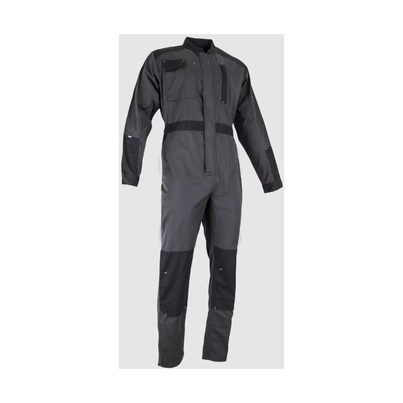foto del prodotto lma tuta monopetto in potassio lebeurre con chiusura bicolore, colletto ufficiale, grigio scuro nero t.s 4116 potassio grigio scuro nero 2