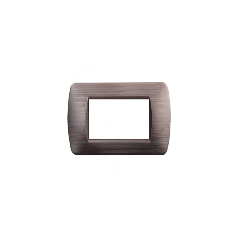 foto del prodotto ln85310 placca 3 posti in plastica colore bronzo satinato compatibile bticino living light ettroit