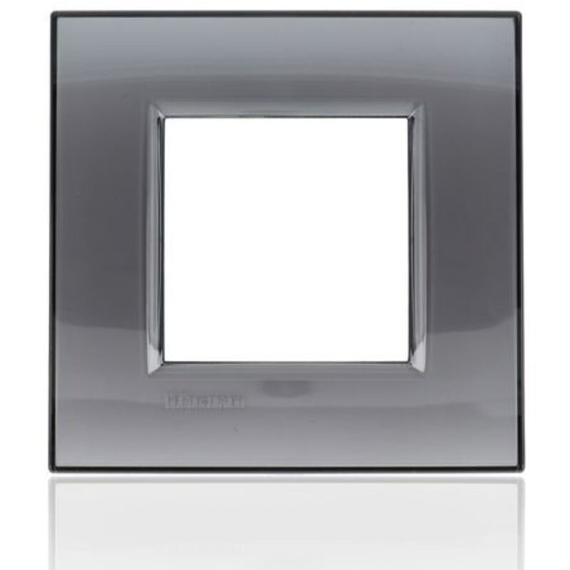 foto del prodotto lna4802kf - placca quadra 2 moduli - fumo di londra - bticino