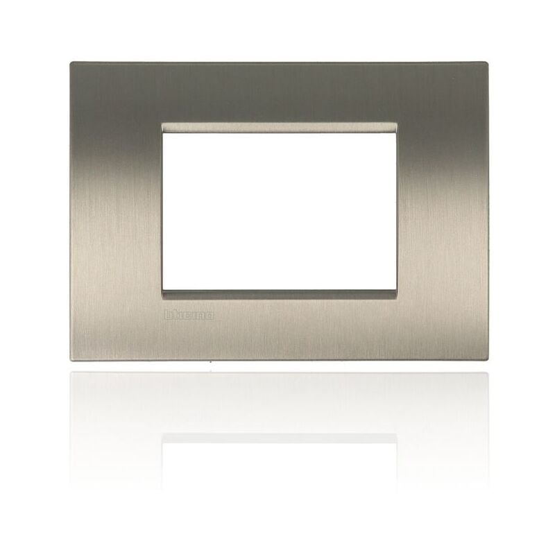 foto del prodotto lna4803acs placca 3p acciaio spazzolato bticino