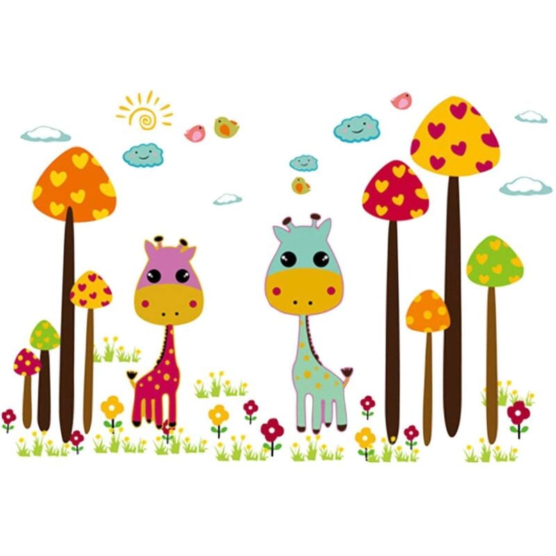 foto del prodotto lo demoda color mushrooms vinile decorativo, pvc, multicolore, 50x70x0.05 cm