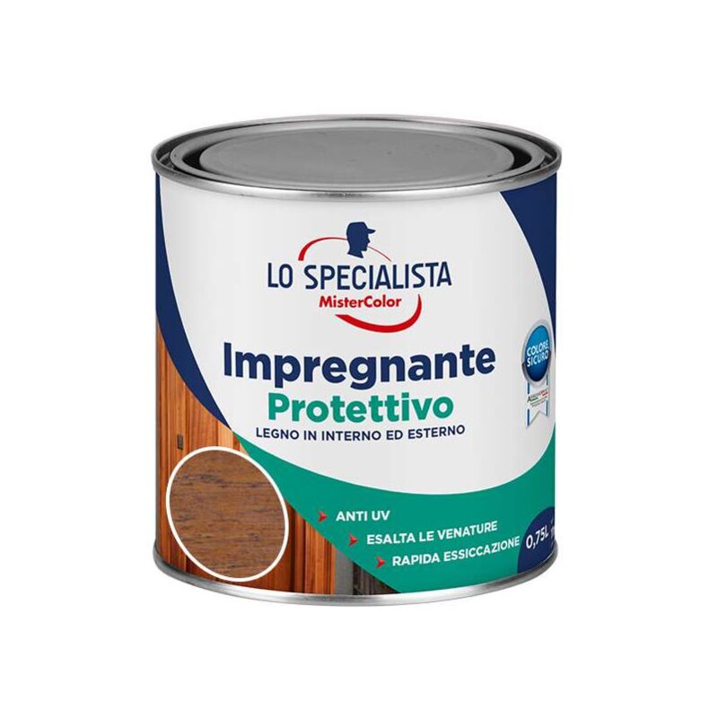 foto del prodotto lo specialista impregnante all acqua 0,75 l castagno scuro