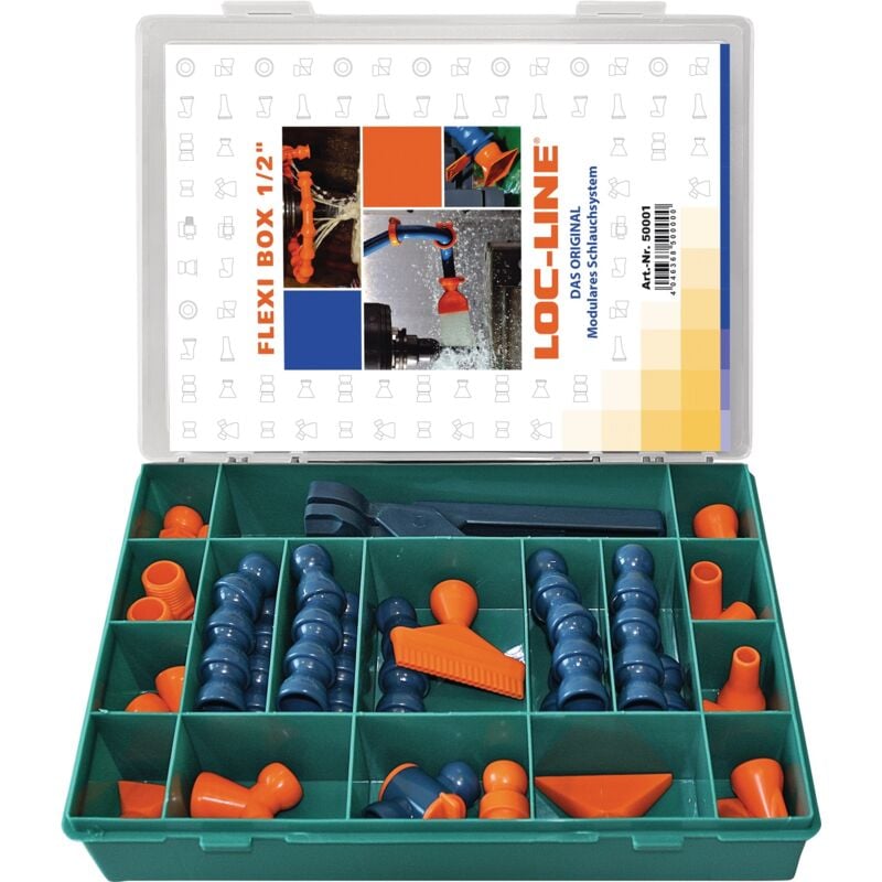 foto del prodotto loc-line - set di tubi flessibili per refrigerante 1/2 '' flexi box 27 parti