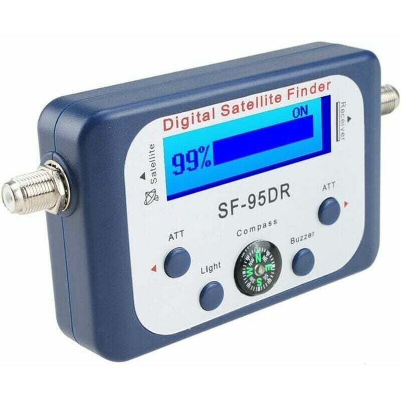 foto del prodotto localizzatore di segnali satellitari digitali con puntatore satellitare rivelatore satellitare con bussola cicalino nero