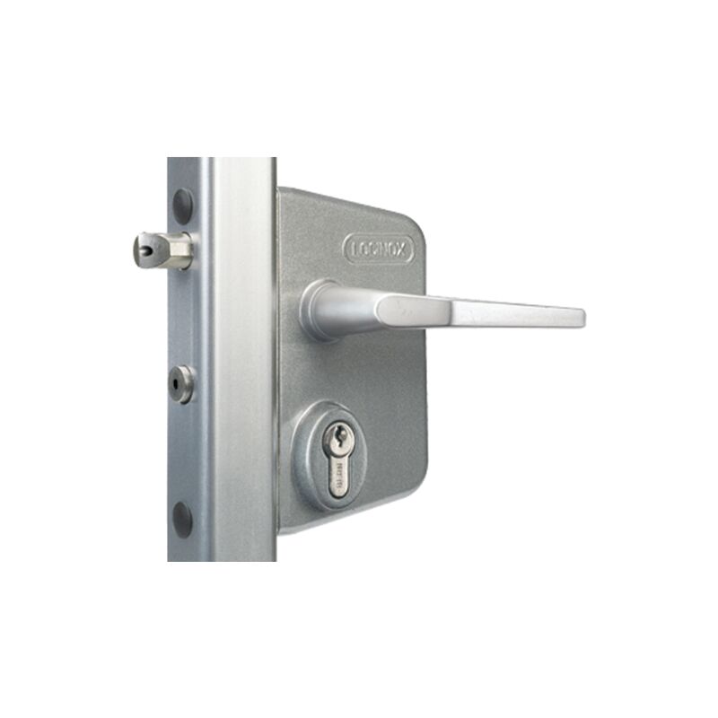 foto del prodotto locinox serratura per cancello a battente cilindro profilo in alluminio acciaio inox da 40 a 60