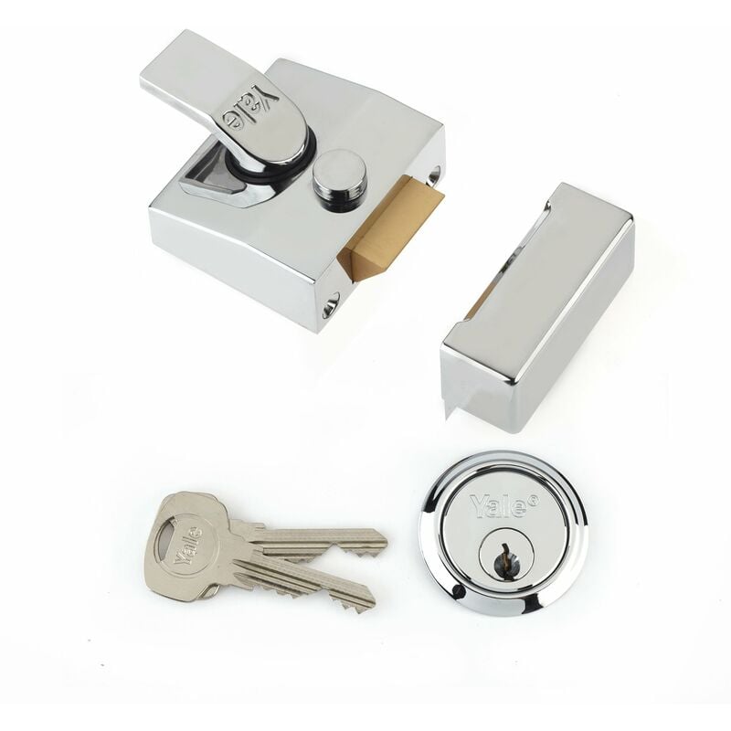 foto del prodotto locks p85 serratura di sicurezza nightlatch, finitura cromata, 40 mm yale