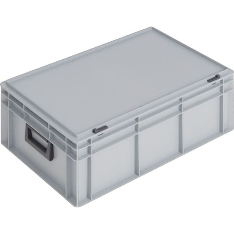 foto del prodotto lockweiler - ku.-case l600xp400xh233mm pp 2 maniglie serratura scorrevole grigio 42l