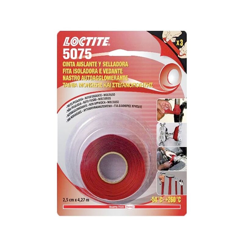 foto del prodotto loctite 5075 2,5 cm x 4,27 mt super nastro isolante e sigillante multiuso 1460869