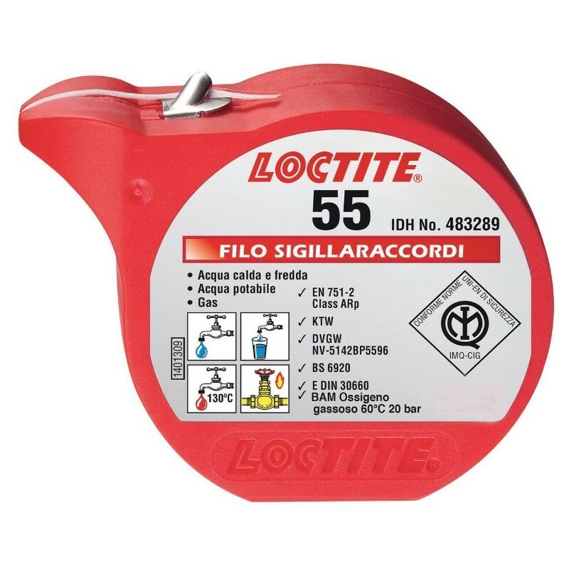 foto del prodotto loctite 55 sigillante per raccordi a filo blister da 12 metri.