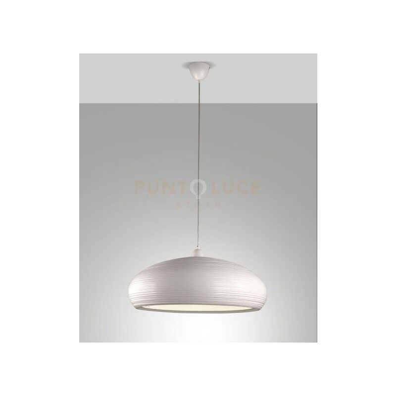 foto del prodotto lodge sospensione bianca d.60cm in alluminio 1 luce attacco e27