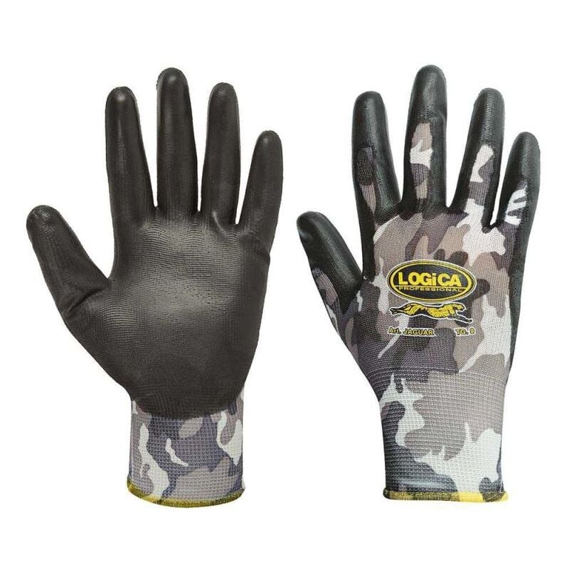 foto del prodotto logica guanti mimetici nylon nero taglia 8