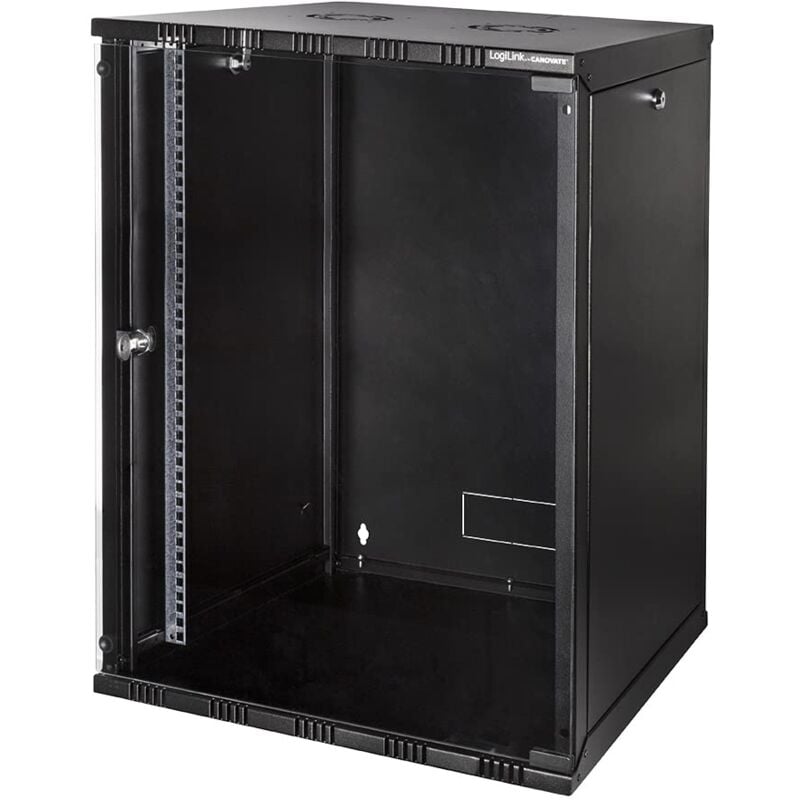 foto del prodotto logilink armadietto da parete eco 6he 400 mm flat pack non montato , 48,26 cm 19 pollici , nero