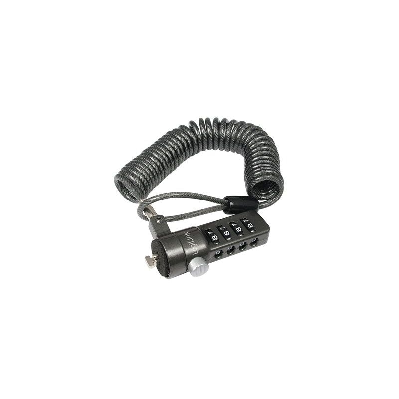 foto del prodotto logilink cavo antifurto per laptop con combinazione a 4 cifre nero