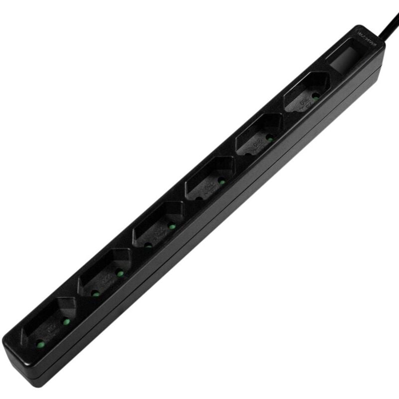 foto del prodotto logilink lps231b multipresa 6 scomparti nero spina euro 1 pz.