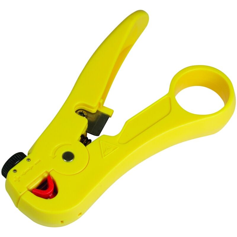 foto del prodotto logilink professional wz0032 spellafili per cavo di rete professionale con taglierina per cavi per rete e cavo dati, giallo