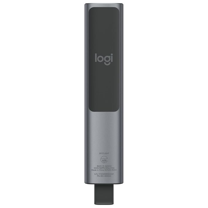 foto del prodotto logitech 910 005166 spotlight plus telecomando presentazioni 3 pulsanti grigio
