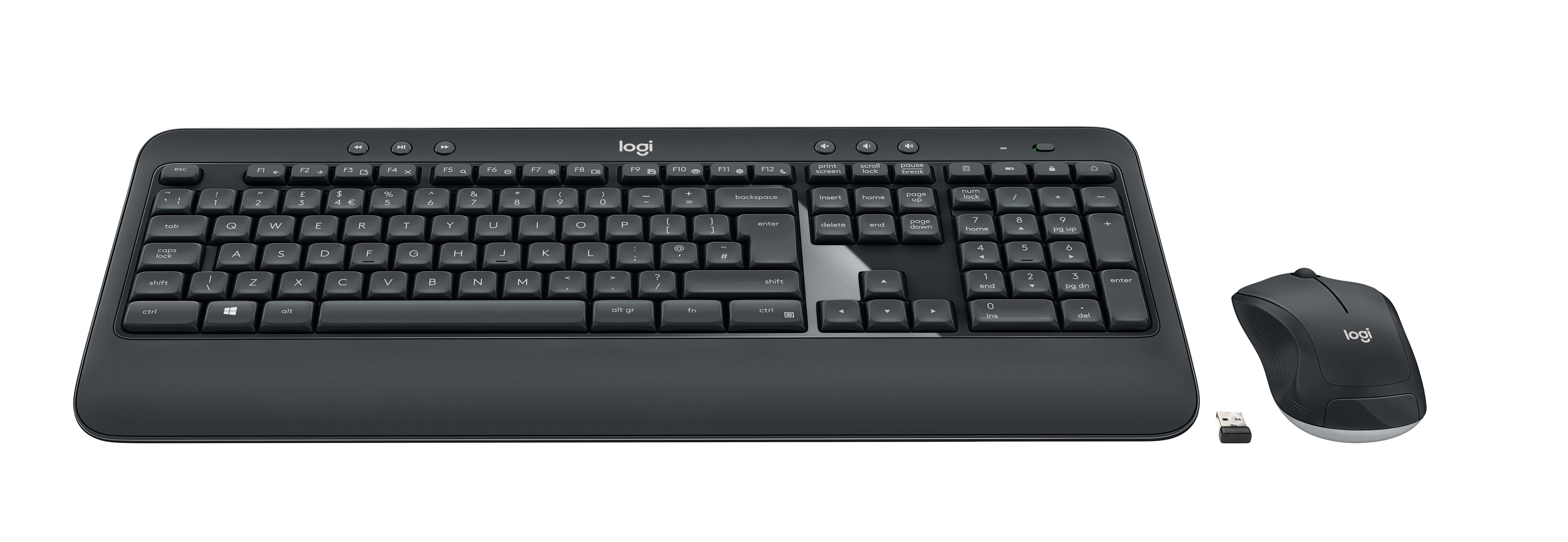 foto del prodotto logitech advanced mk540 tastiera mouse incluso universale usb qwerty inglese uk nero, bianco