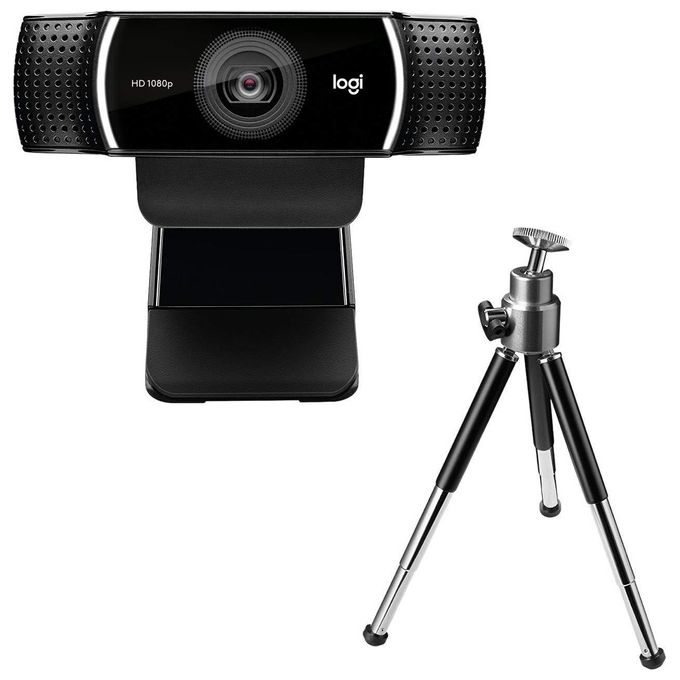foto del prodotto logitech c922 960-001088 pro stream webcam, streaming veloce hd 1080p-30fps correzione luce hd autofocus