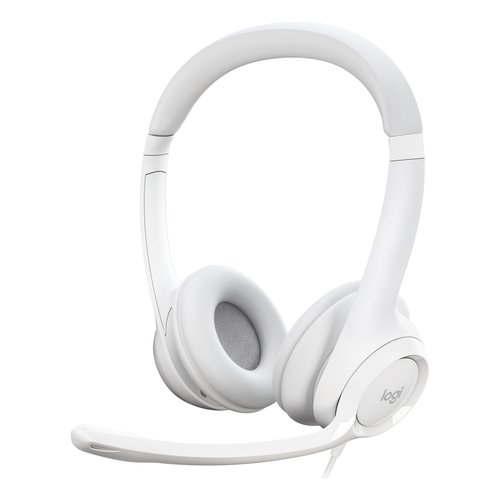 foto del prodotto logitech h390 auricolare cablato a padiglione ufficio usb tipo a bianco