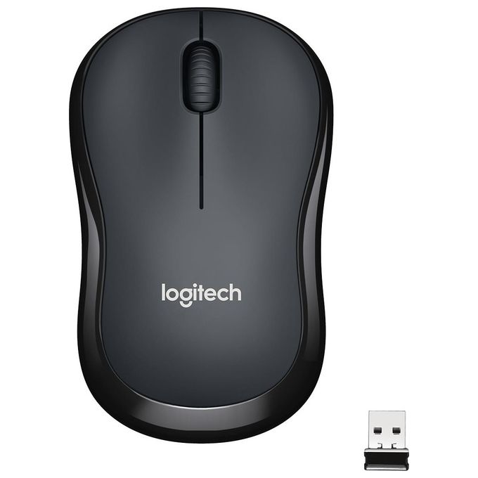 foto del prodotto logitech m220 mouse wireless, pulsanti silenziosi, 1000 dpi ambidestro pc mac laptop, grigio