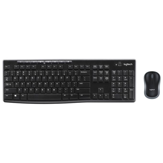 foto del prodotto logitech mk270 combo tastiera e mouse wireless per windows, 2,4 ghz wireless, mouse compatto, 8 tasti multimediali e di scelta rapida, durata della batteria 2 anni, pc, laptop, italiano qwerty nero