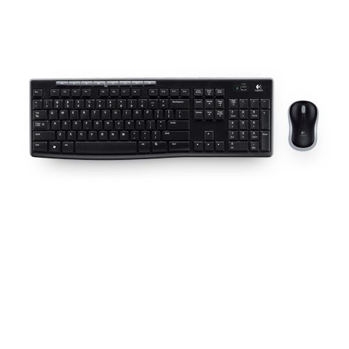 foto del prodotto logitech mk270 combo tastiera e mouse wireless per windows, 2,4 ghz wireless, mouse compatto, 8 tasti multimediali e di scelta rapida, durata della batteria 2 anni, per pc, laptop