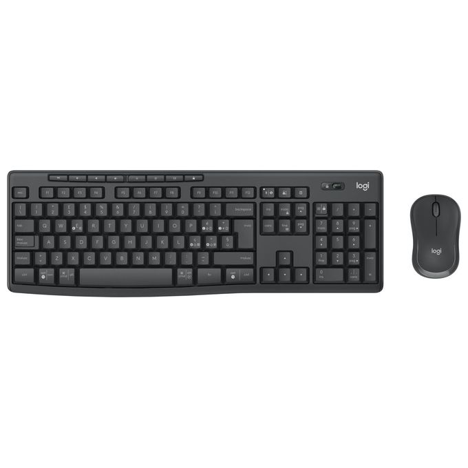 foto del prodotto logitech mk370 combo for business tastiera e mouse wireless full-size grigio