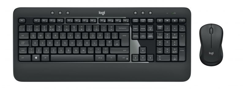 foto del prodotto logitech mk540 advanced combo tastiera e mouse wireless per windows, ricevitore usb unifying 2,4 ghz, tasti di scelta rapida multimediali, durata batteria di 3 anni, per pc, laptop