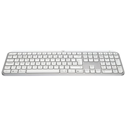 foto del prodotto logitech mx keys s tastiera universale rf senza fili bluetooth qwerty italiano alluminio, bianco