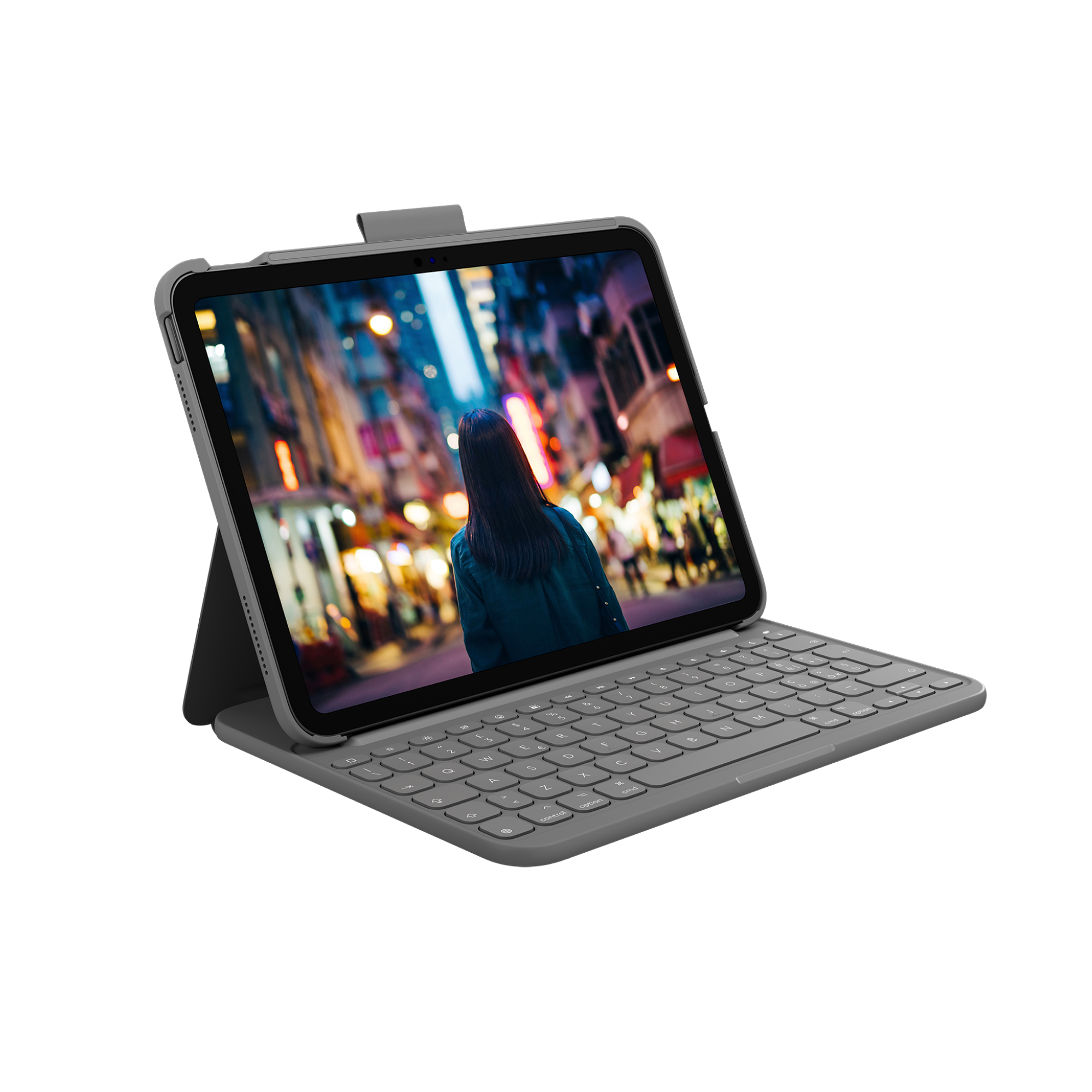 foto del prodotto logitech slim folio qwerty italiano bluetooth grigio