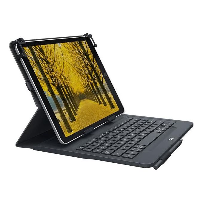 foto del prodotto logitech universal folio custodia con tastiera italiana bluetooth per tablet apple, android e windows da 9-10 pollici