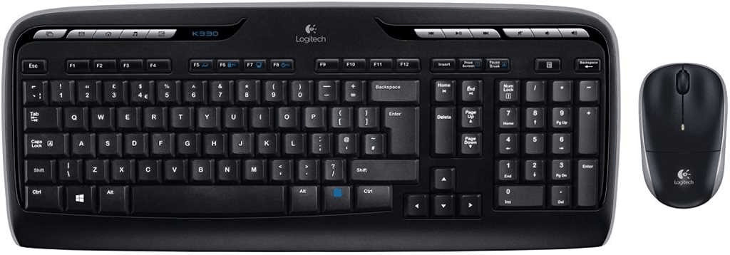 foto del prodotto logitech wireless combo mk330 tastiera mouse incluso ufficio rf wireless qwerty italiano nero