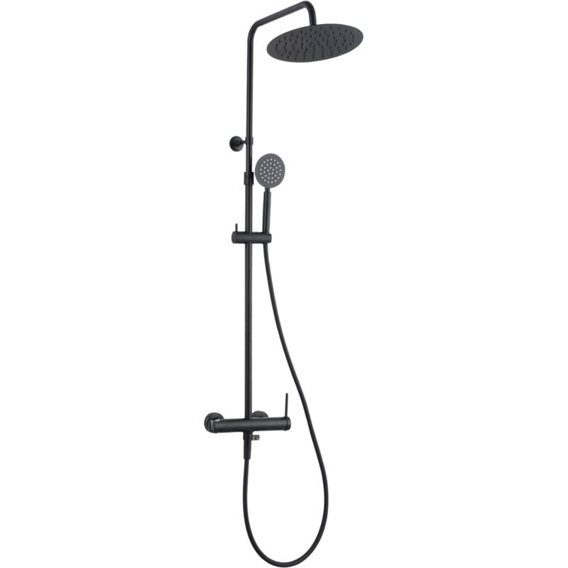 foto del prodotto lollipop ii colonna doccia meccanica nero opaco 250 essebagno