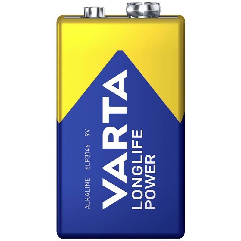 foto del prodotto longlife power 9v bli 2 batteria da 9 v alcalina manganese 580 mah 9 v 2 pz. varta