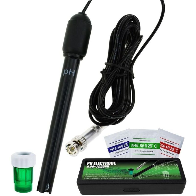 foto del prodotto longue corps ph lectrode avec bnc prise sonde 300cm c ble 0 14ph pour ph m tre, ph manette ph dispositif conomique capteur