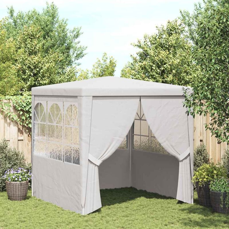 foto del prodotto longziming furniture limited gazebo professionale con pareti 2x2 m bianco