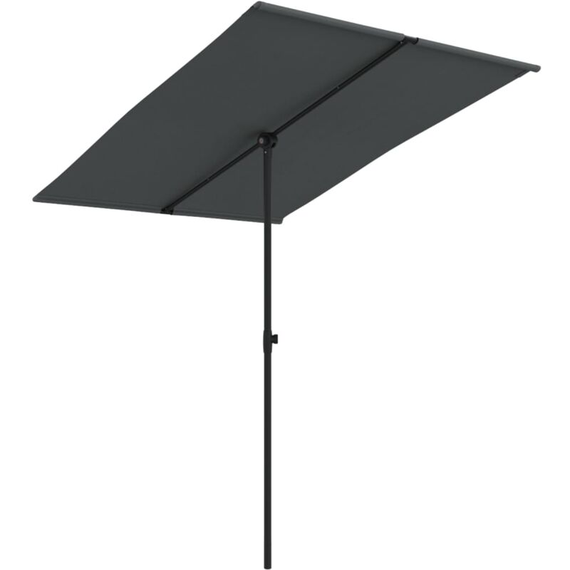 foto del prodotto longziming ombrellone da esterno con palo in alluminio 2 x 1,5 m antracite