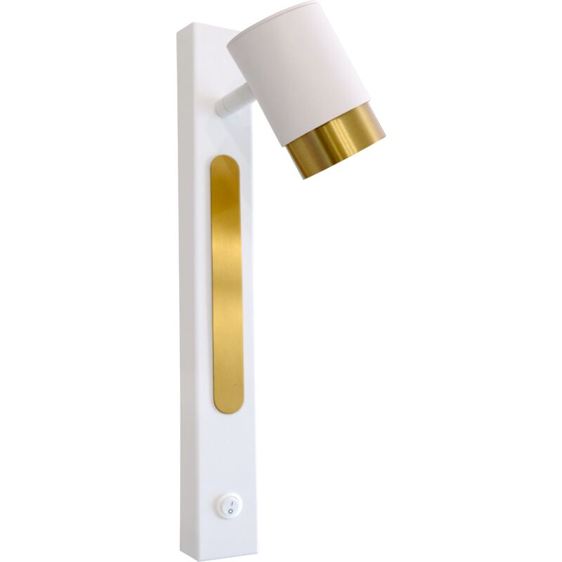 foto del prodotto look una lampada da parete moderna in stile minimalista gu10 bianca e oro