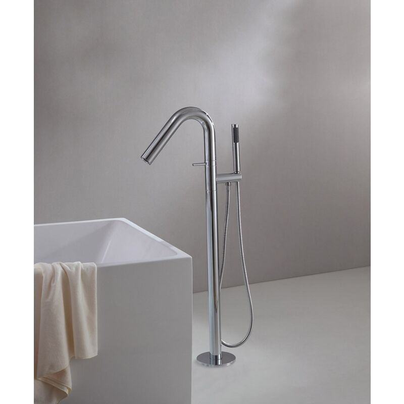 foto del prodotto lookshop miscelatore moderno per vasca da bagno con piedistallo cromo