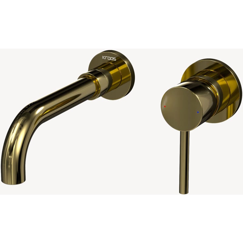 foto del prodotto lookshop miscelatore per lavabo a parete gold corbeau
