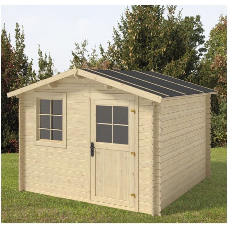foto del prodotto losa casetta 3x2 in legno 28 mm ricovero per attrezzi blockhouse