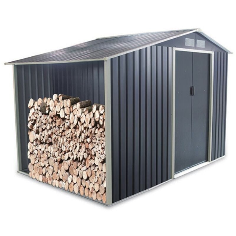 foto del prodotto losa casetta da giardino in metallo 278x127 box porta attrezzi ricovero per esterno