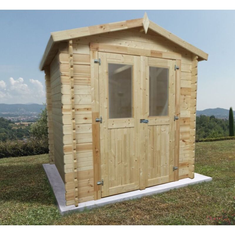 foto del prodotto losa casetta lea in legno nordico 220x220x215h con pavimento